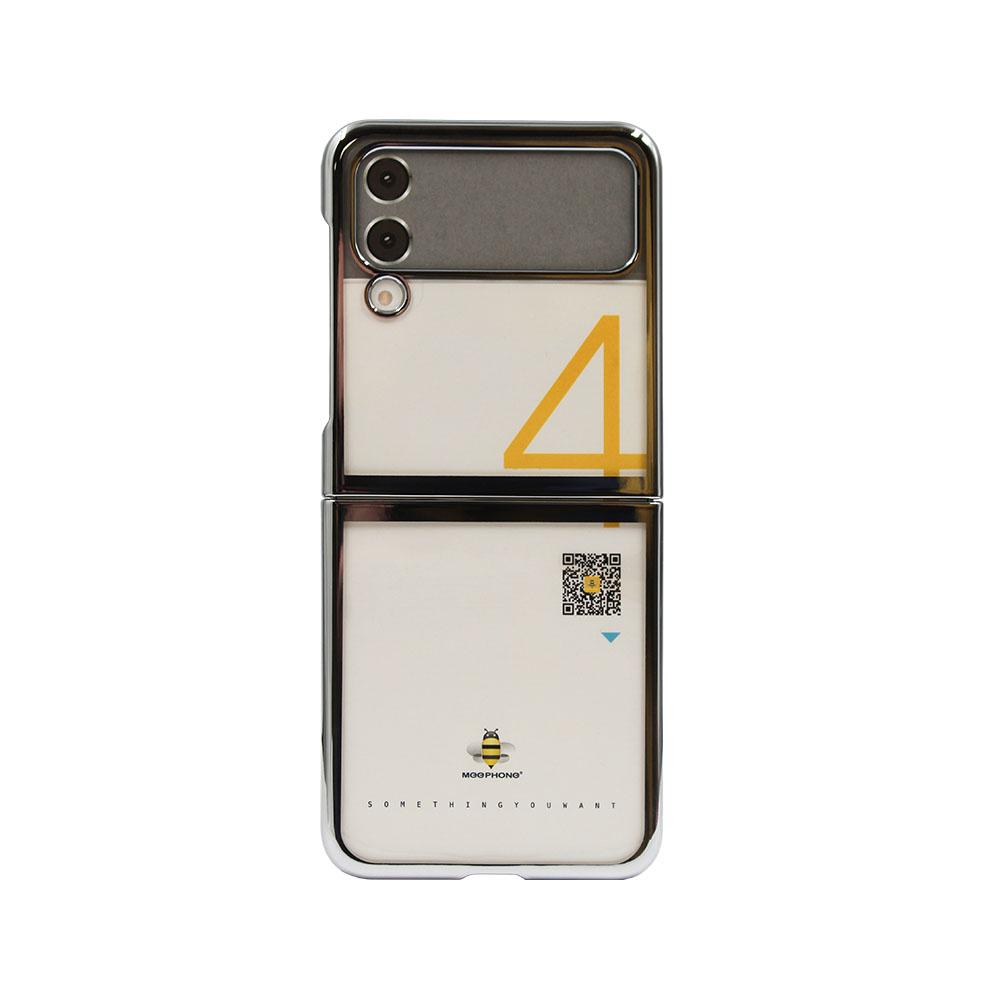 Калъф тип гръб за Samsung Z-Flip 4 TPU Meephone  сребърна лайсна