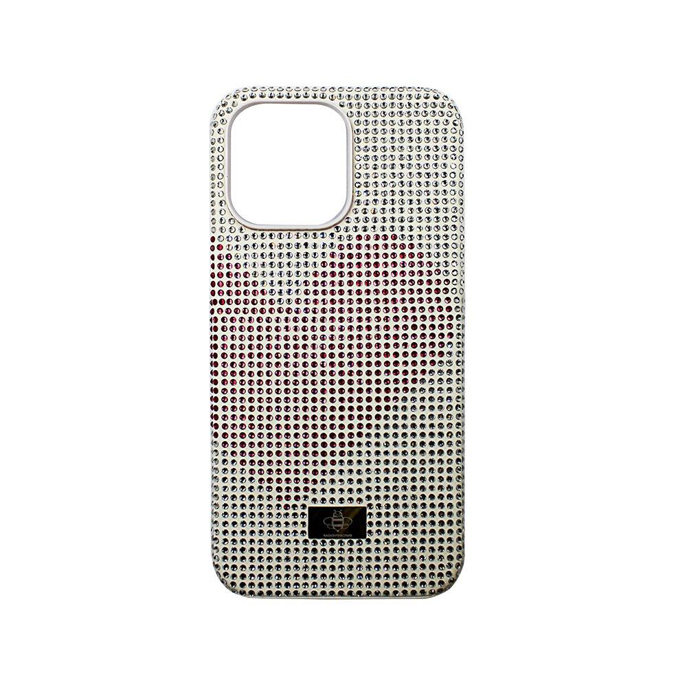 Калъф тип гръб за iPhone 15 Pro Meephone Glitter heart черен