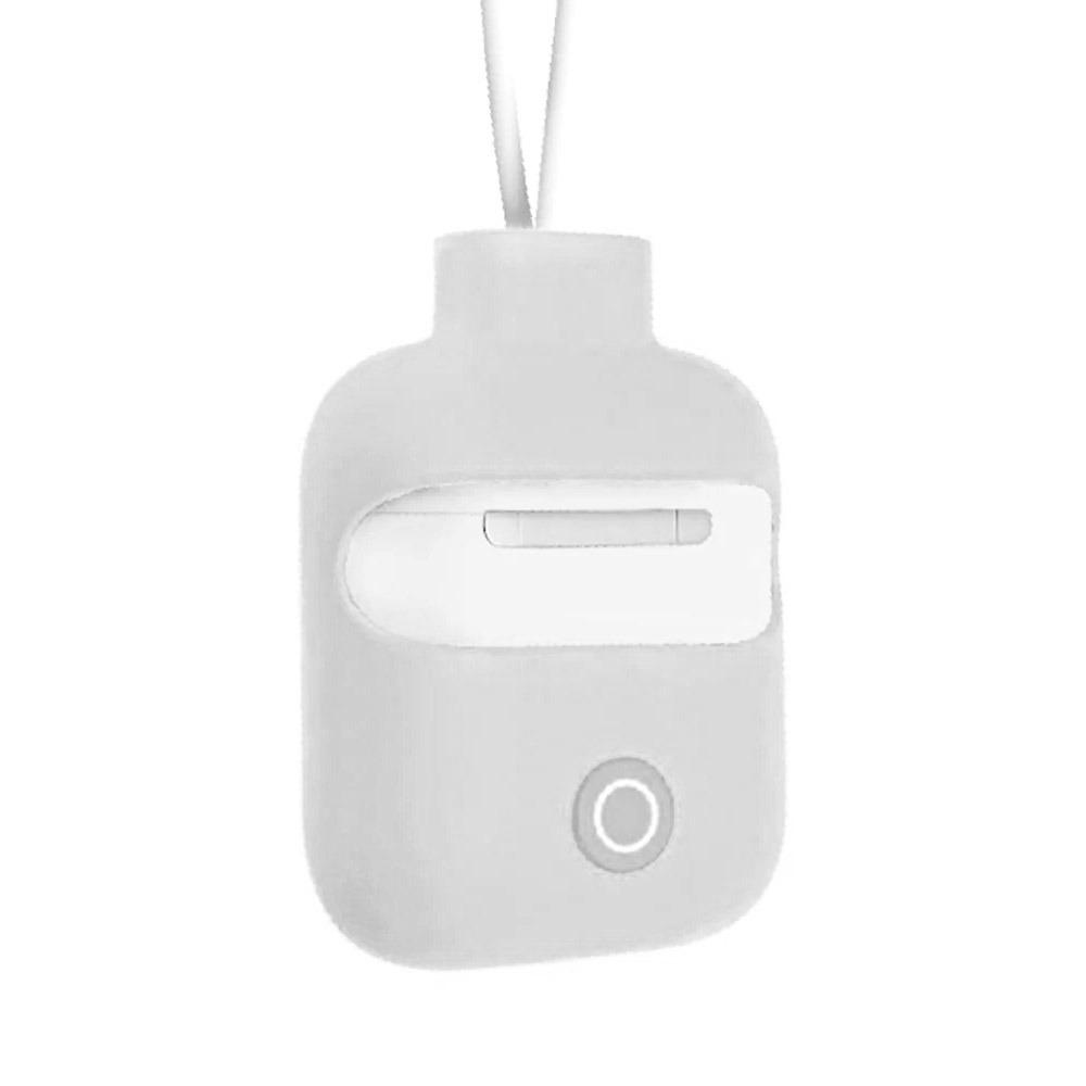 Калъф за AirPods 2018 с 2 бр. връзки за закачане бял