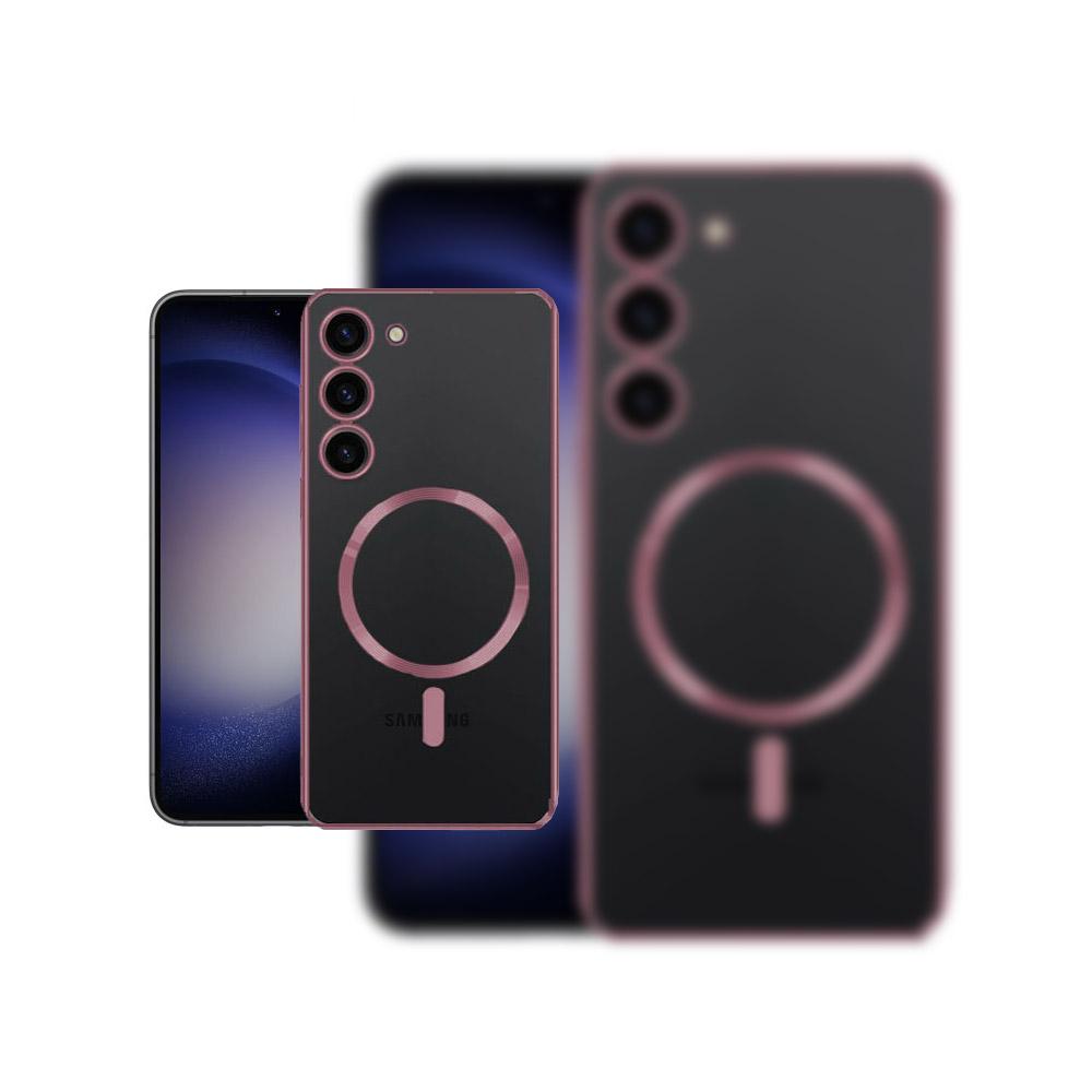 Калъф гръб за Samsung S23+ RAIGOR INVERSE MAGSAFE+камера протектор розов