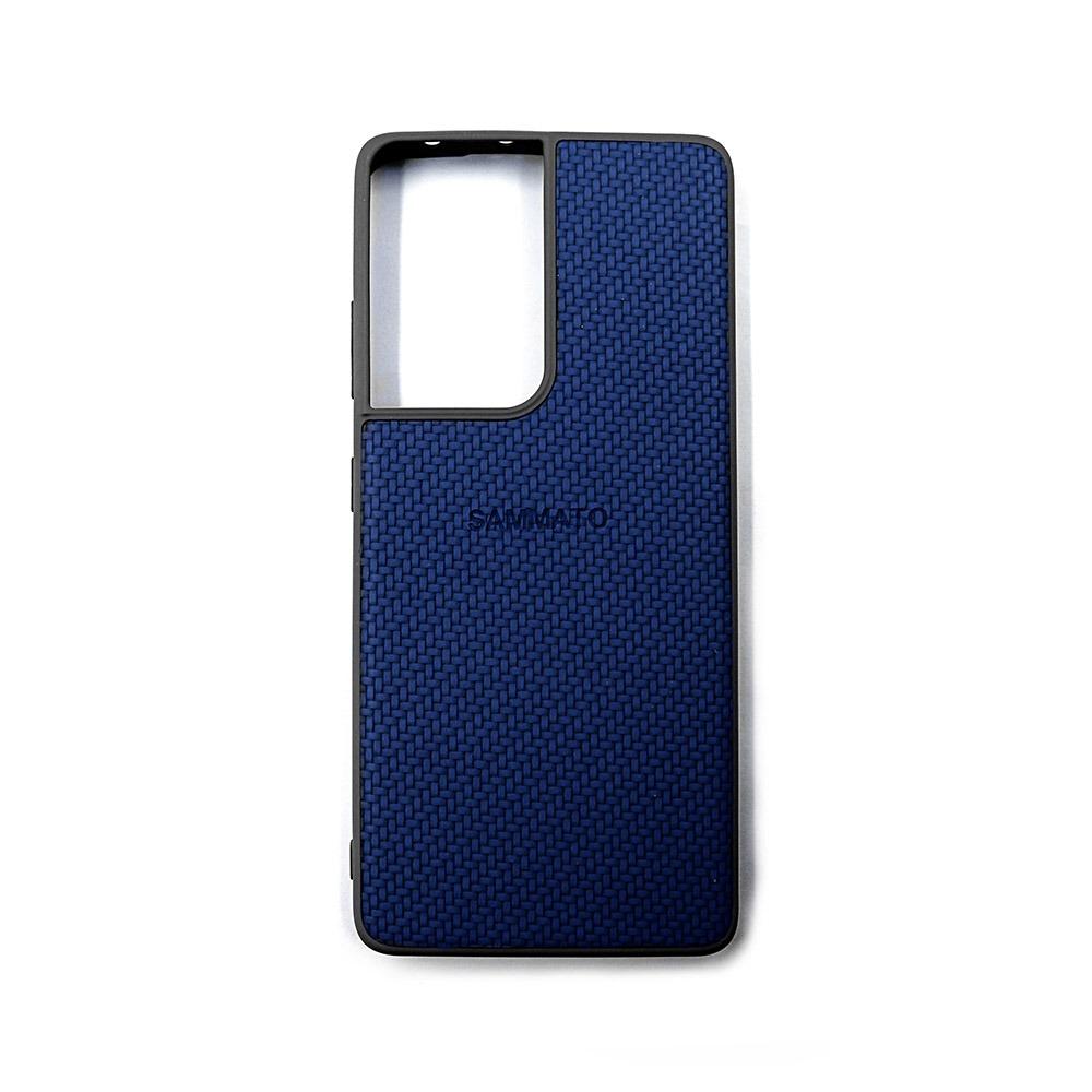 Калъф гръб за Samsung S21 Ultra Sammato Knitting син, SKSS21U-04