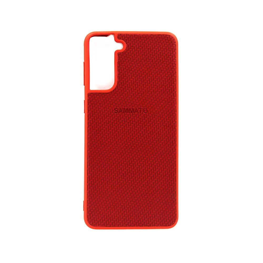 Калъф гръб за Samsung S21+ SAMMATO Knitting червен, SKSS21P-05