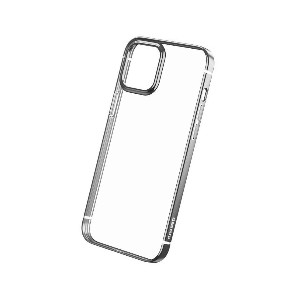 Калъф гръб за iPhone 12 mini 5.4 inch BASEUS Shining сребърна лайсна, ARAPIPH54N-MD0S