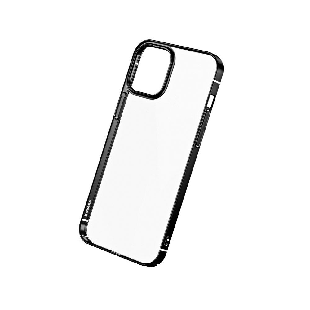 Калъф гръб за iPhone 12 mini 5.4 inch BASEUS Shining черна лайсна, ARAPIPH54N-MD01