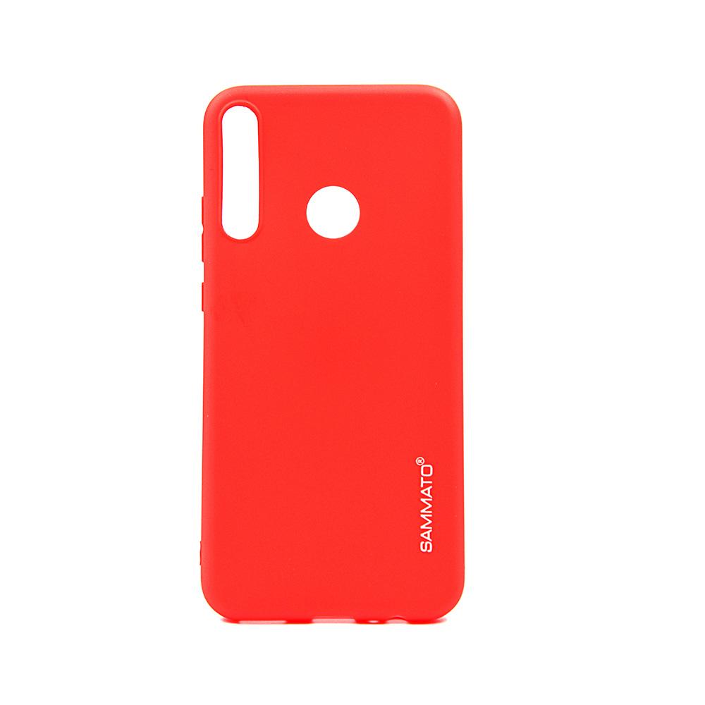 Калъф гръб TPU Sammato Clear за Huawei P40 Lite E червен