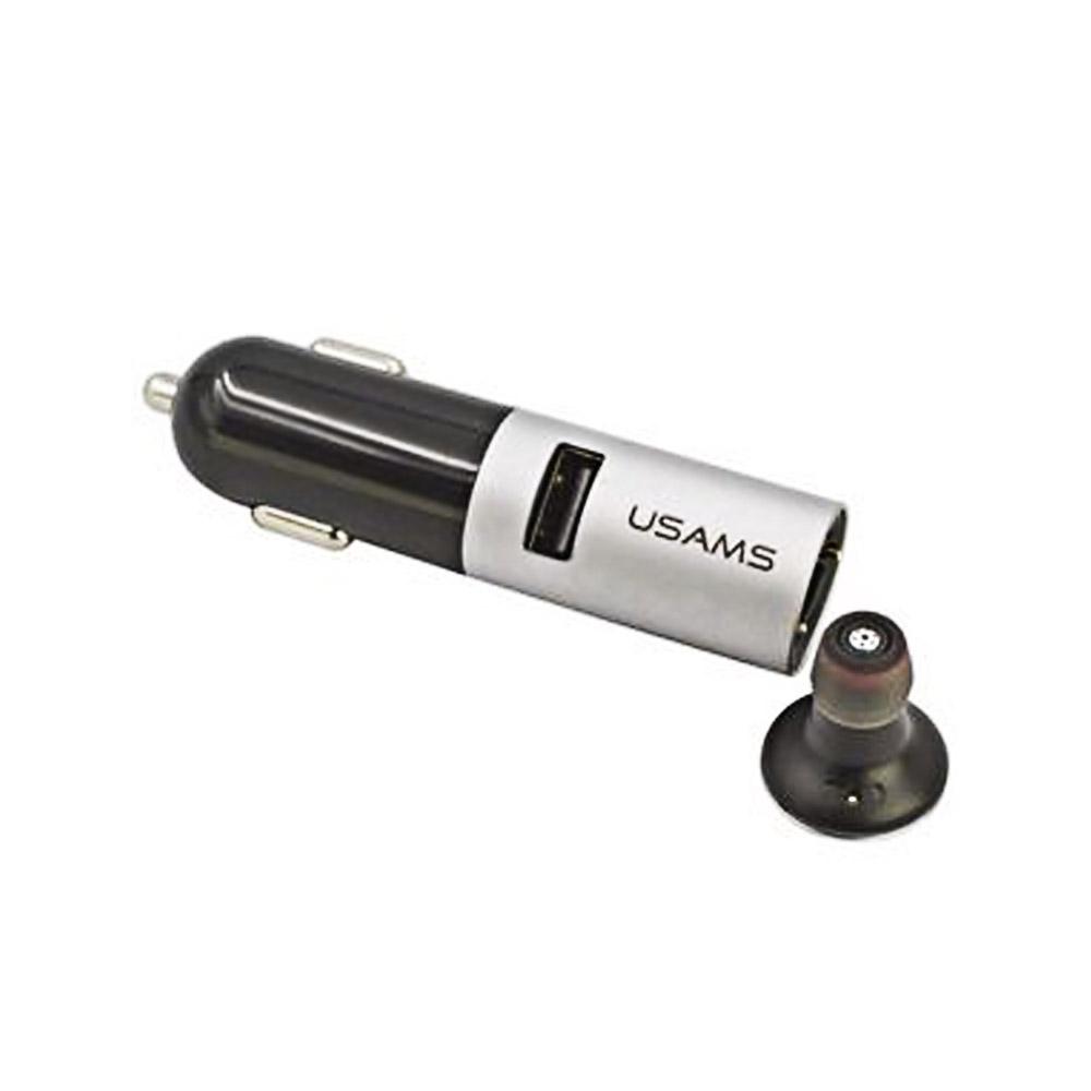 Bluetooth слушалка Usams LТ + 12V черен
