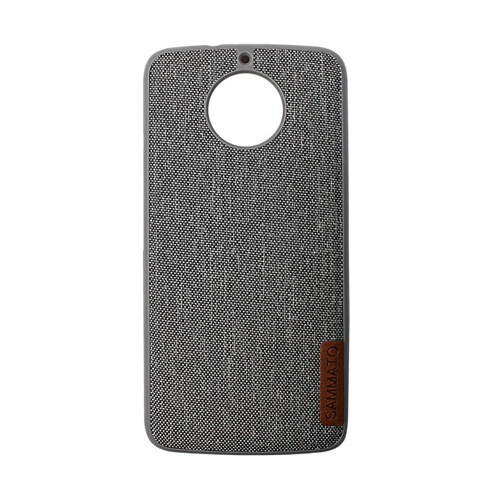 Калъф гръб TPU Sammato Jeans Motorola G5S сив
