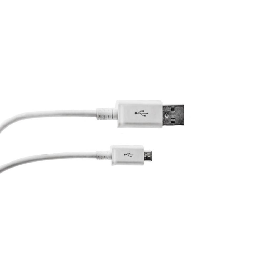 USB кабел Micro 1m. бял