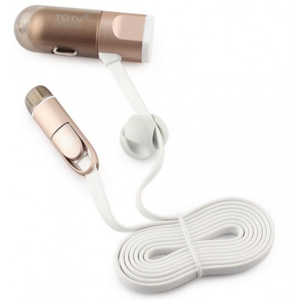 Зарядно Totu 12v с USB 5G Good Partner златен