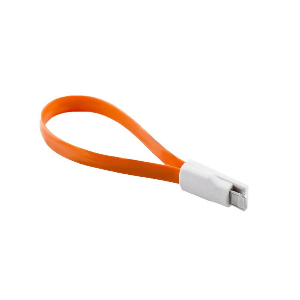 Lightning USB кабел къс оранжев