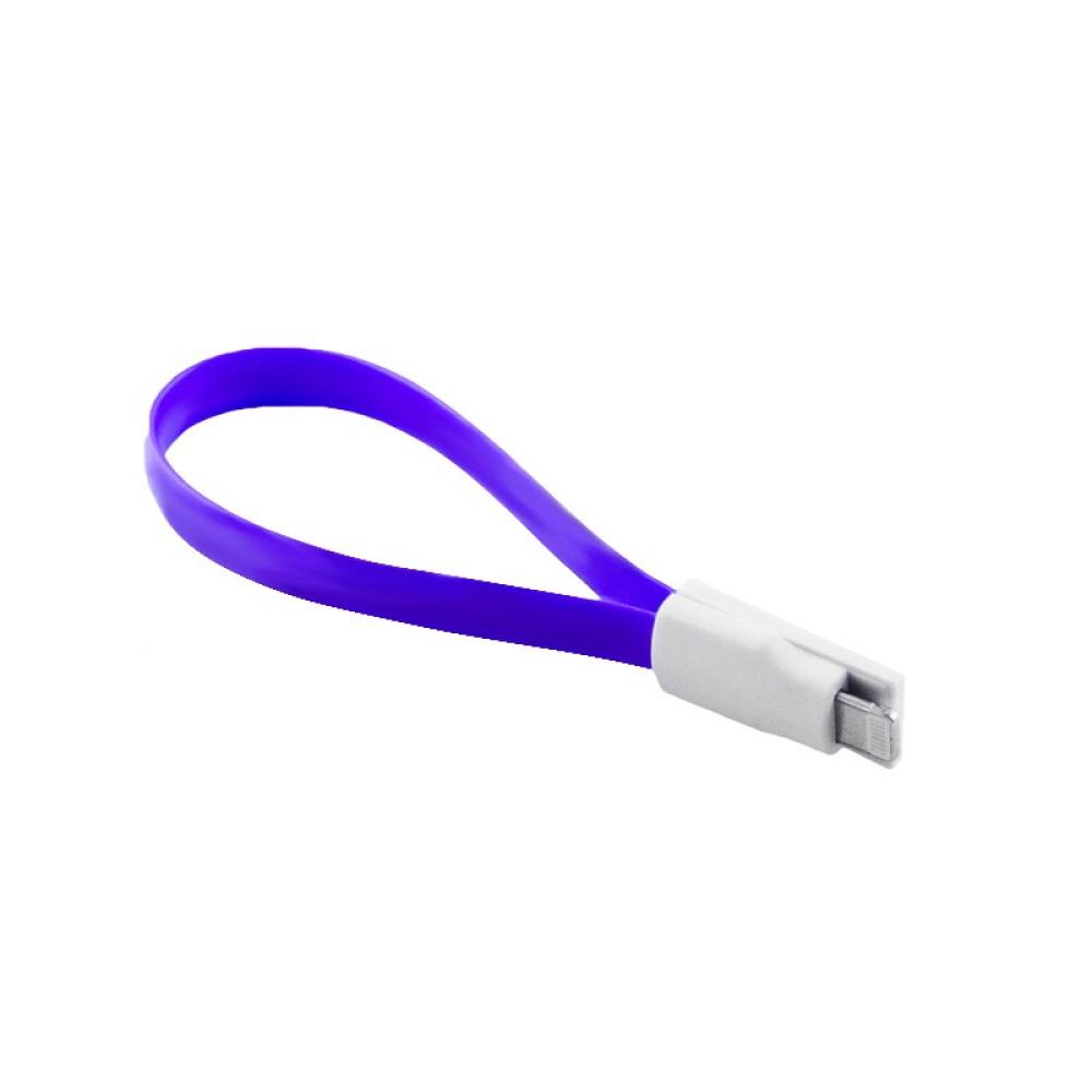 Lightning USB кабел къс лилав