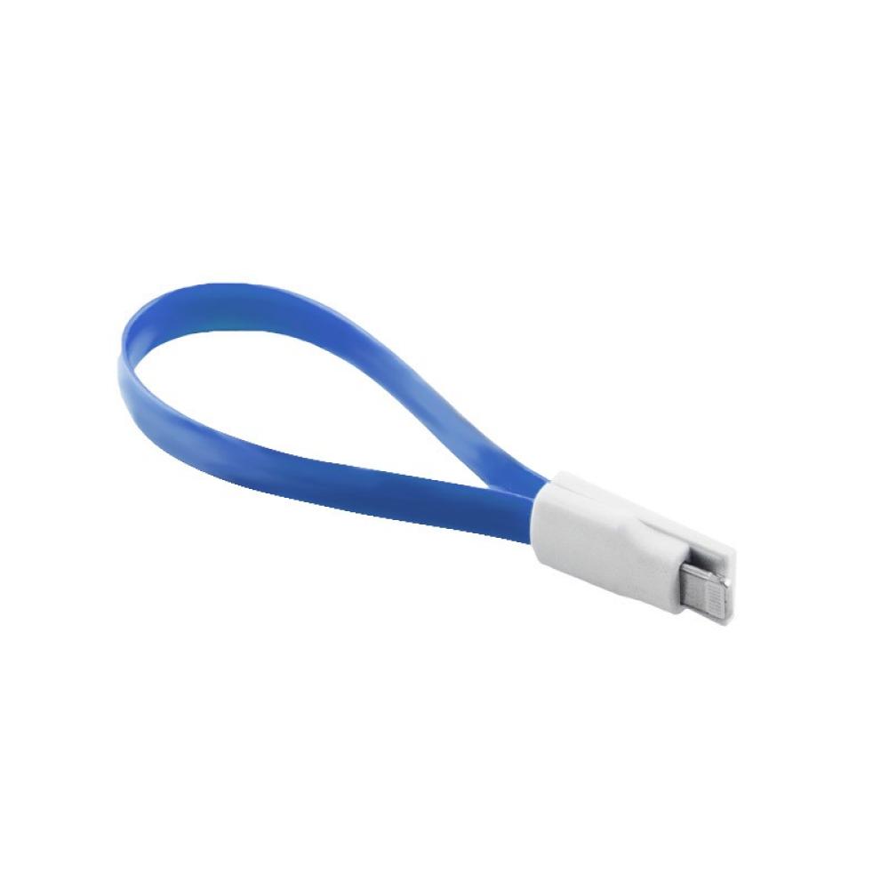 Lightning USB кабел къс син