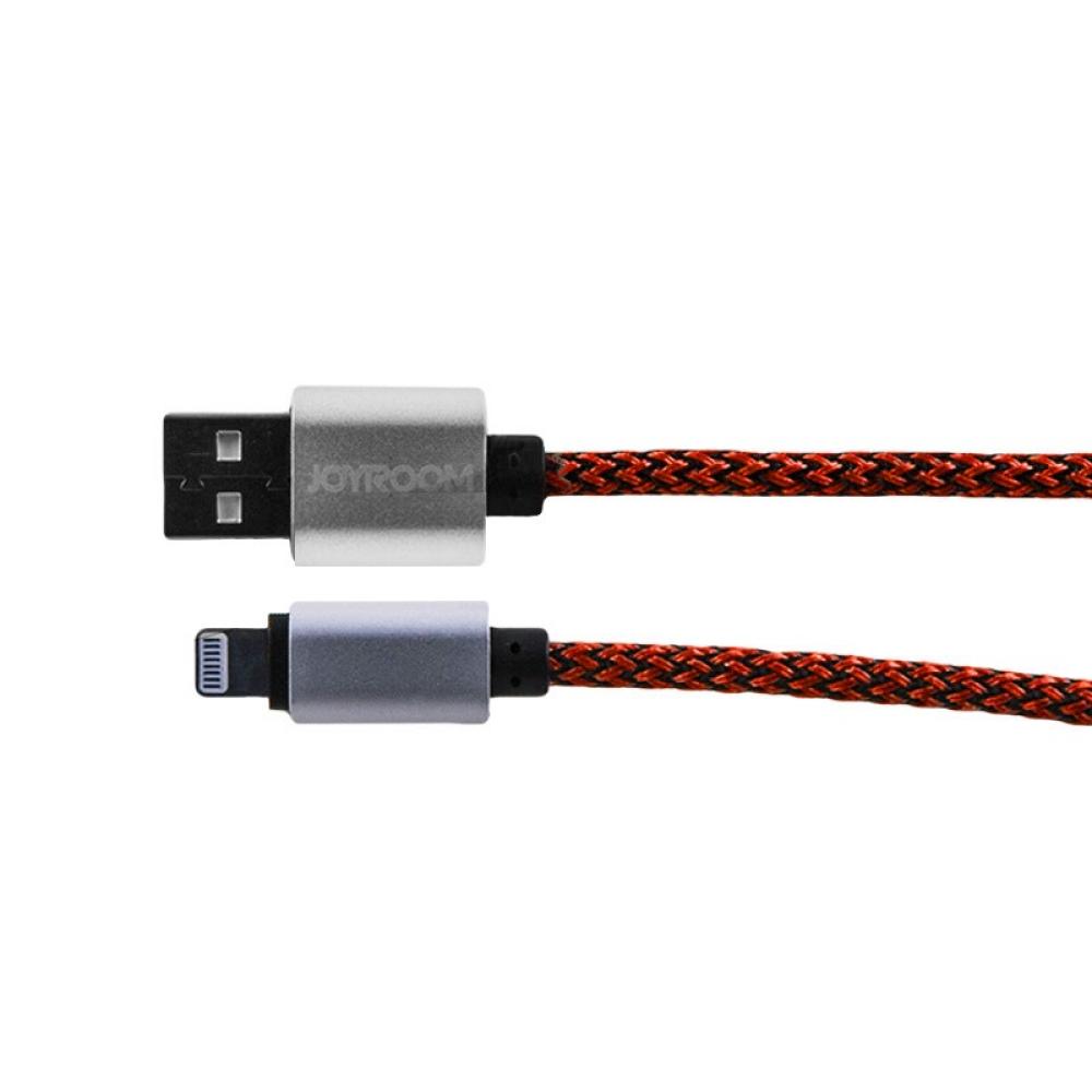 USB кабел Joyroom iPhone 5G оплетен червен