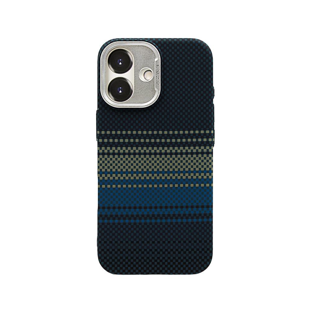 Калъф тип гръб KVZV  Woven Color Pattern Series за iPhone  17 син