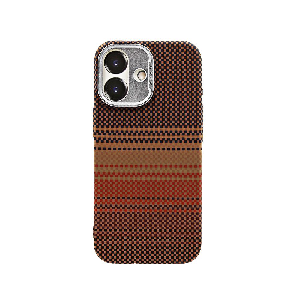 Калъф тип гръб KVZV  Woven Color Pattern Series за iPhone  17 червен