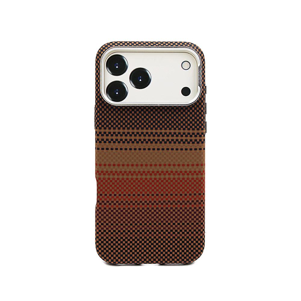 Калъф тип гръб KVZV  Woven Color Pattern Series за iPhone  17 Pro червен
