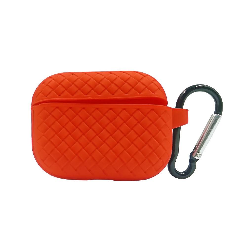 Калъф за Airpods Pro 2 мрежа с карабина червен