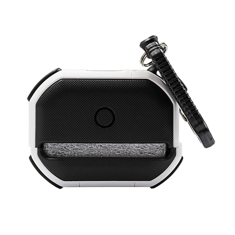 Калъф за Airpods 3 брониран с карабина бял