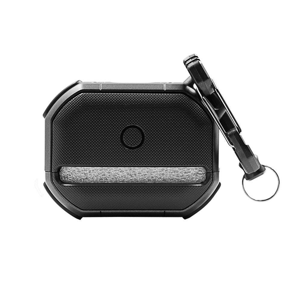 Калъф за Airpods 3 брониран с карабина черен